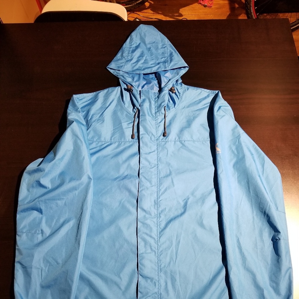 Mens hooded rain jacket